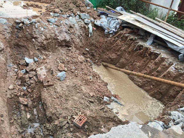 怀化济民医院Ф315mm 自来水拉管工程