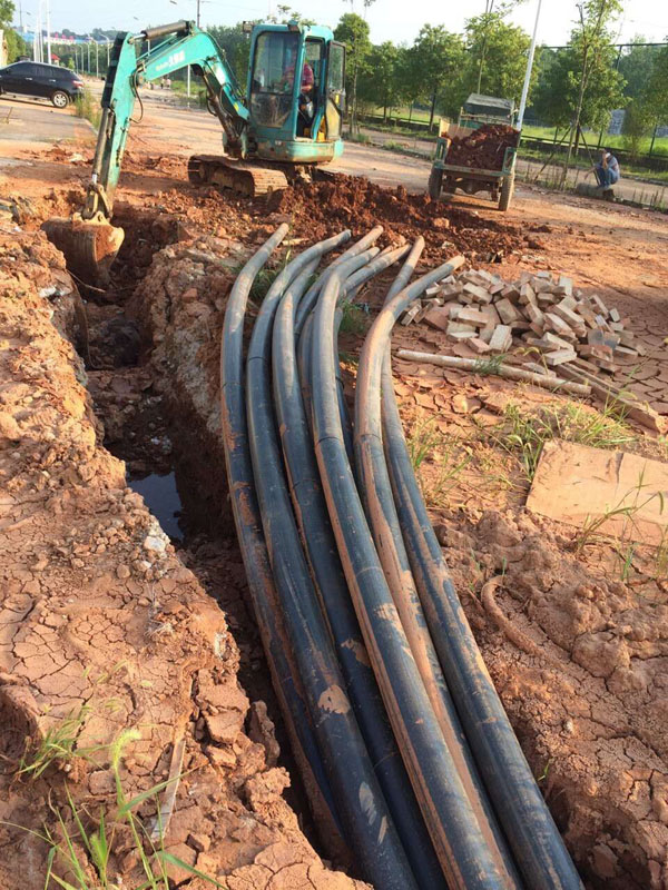 湖南中医药大学9孔Ф110mm 通信拉管工程